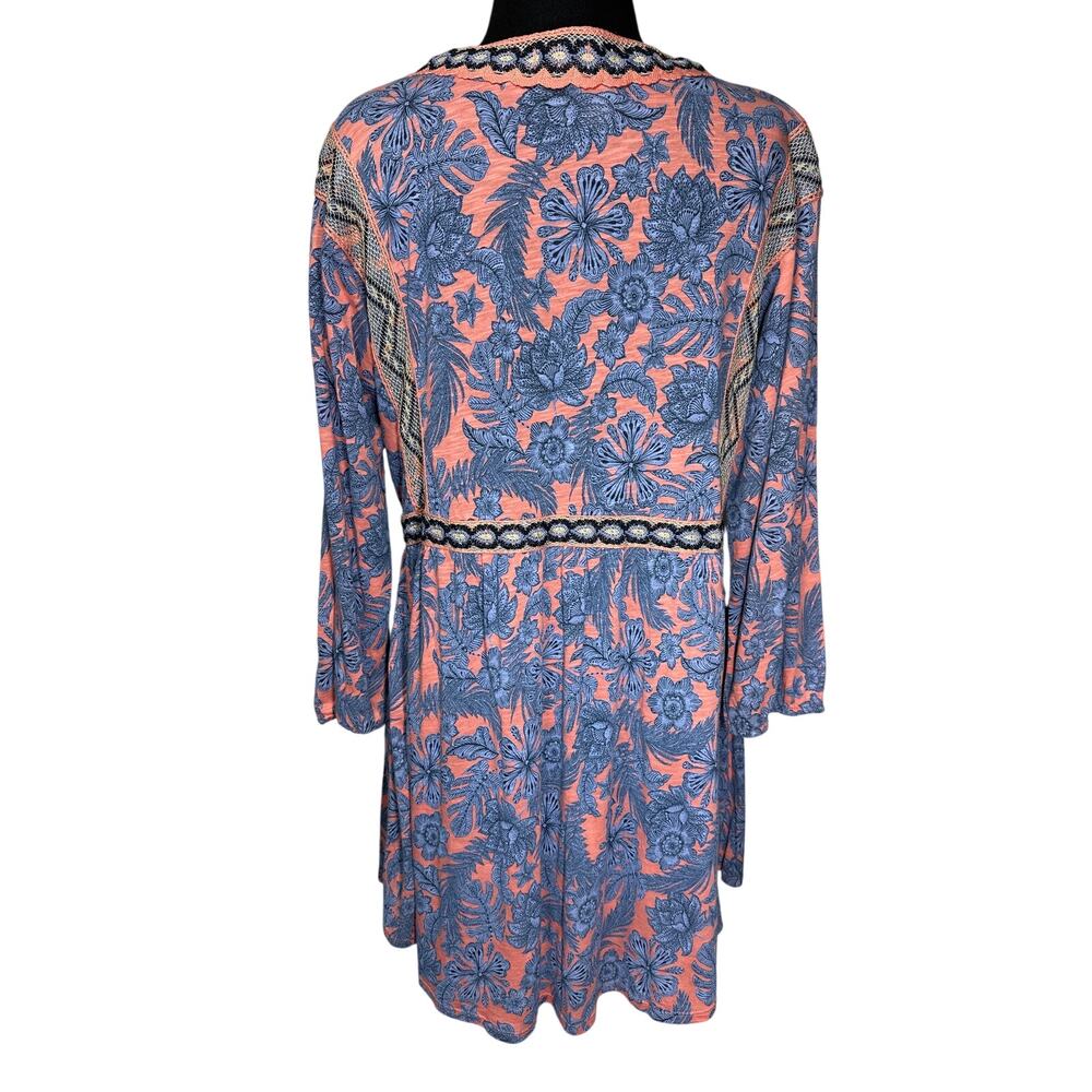 J. Jill Refresh Embroidered Floral Tunic Top Size M Cotton Boho Lace Crochet - Picture 10 of 16